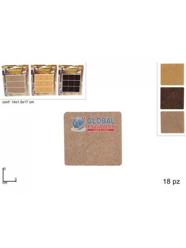 FELTRINI QUADRATI 18pz BLISTER