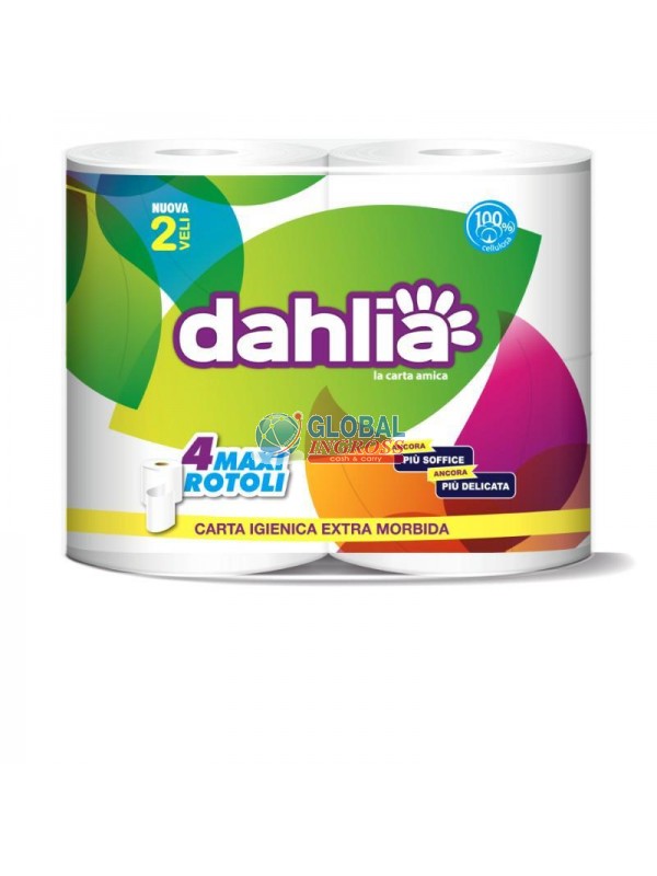 CARTA IGIENICA 4 RT DAHLIA 2 VELI GOFFRATA