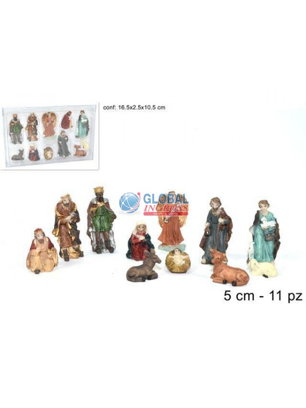 MINI NATIVITA' 11pz 5cm