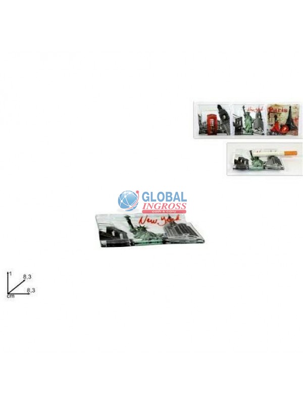 POSACENERE VETRO CITTA'8cm