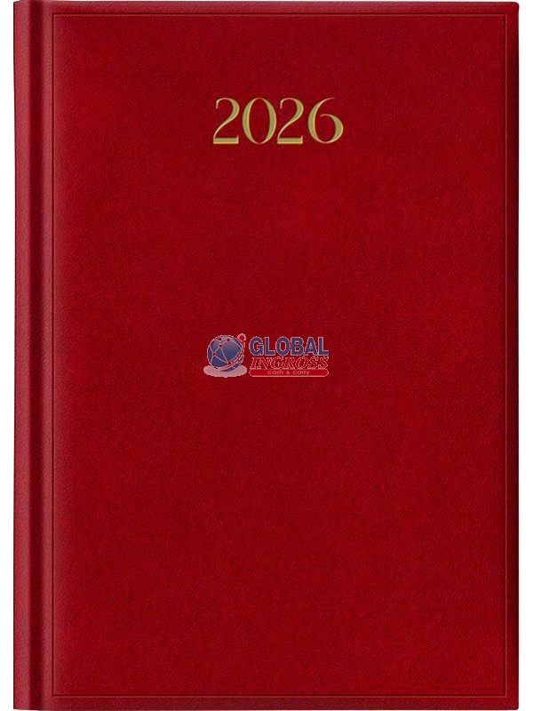 AGENDA 2026 A5 QUADRETTI MADRID ROSSO GIORNALIERA S/D