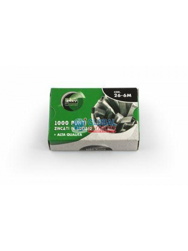 PUNTI ZINCATI 26-6 6mm 1000pz