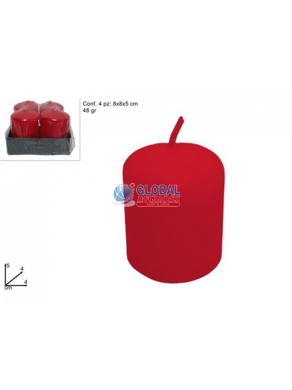 CANDELE AVVENTO 4pz ROSSO