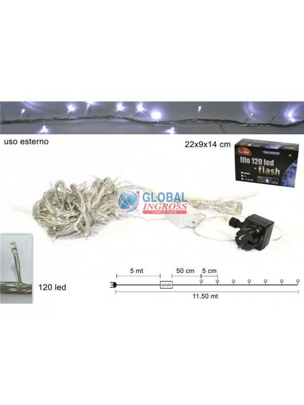 FILO FLASH 120 LED BIANCO EST.