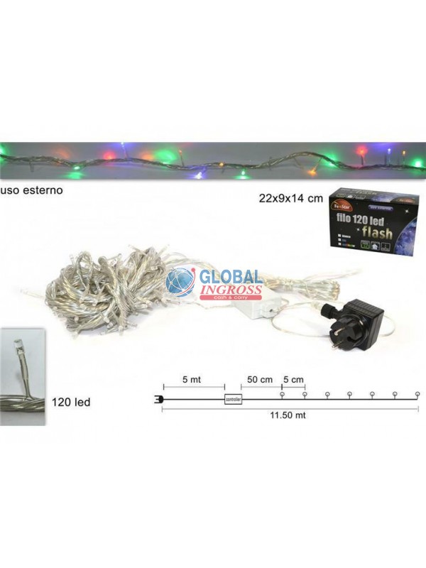 FILO FLASH 120 LED MULTIC.EST.