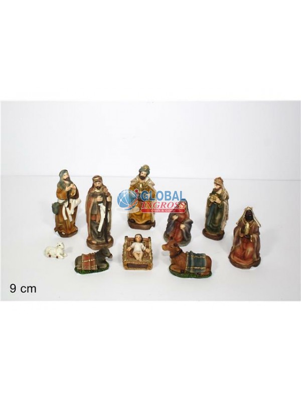 NATIVITA' 9cm 10pz COL.CHIARI