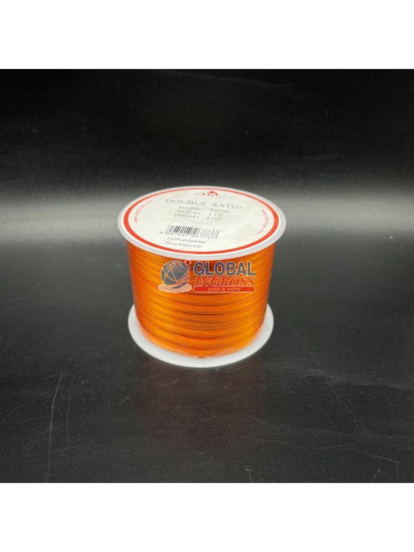 NASTRO RASO 3mm ARANCIO1mt