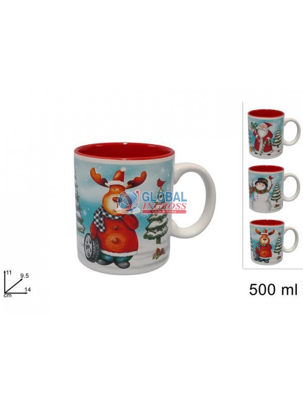 TAZZA NATALE 500ml ASS.