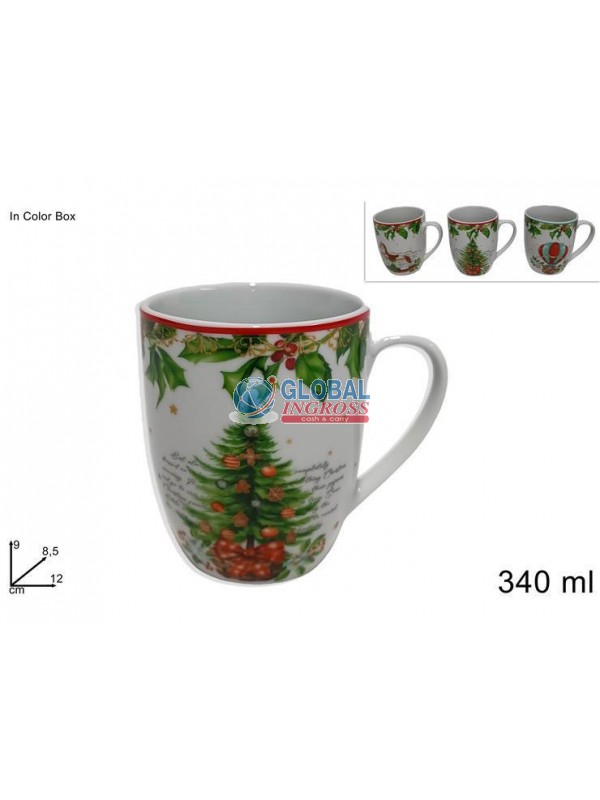 TAZZA NATALE 340ml ASS.