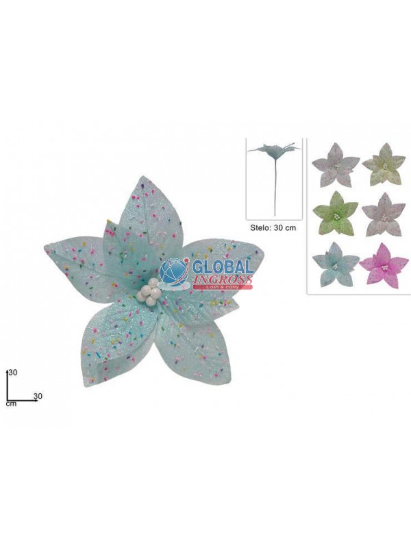 STELO FIORE CON CANDITI31cm COL.ASS.