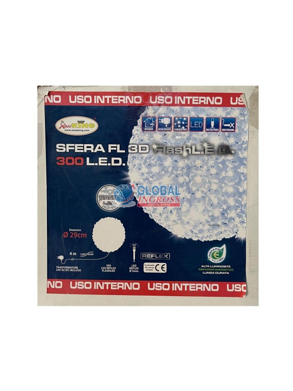 SFERA 300 LED BIANCO 29cm INTERNO