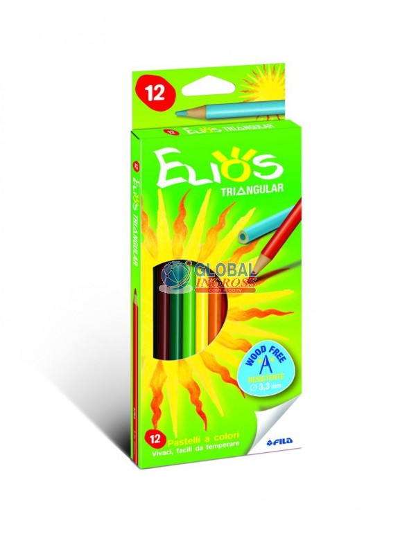 PASTELLI ELIOS TRIANGOLARI DA 12