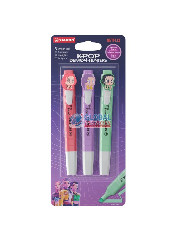 STABILO K-POP SWING COOL BLISTER 3pz DEMON HUNTERS ASS.1