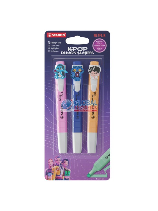STABILO K-POP SWING COOL BLISTER 3pz DEMON HUNTERS ASS.2