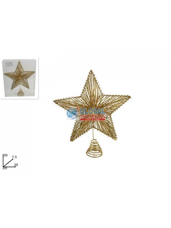PUNTALE STELLA FILO ORO30cm