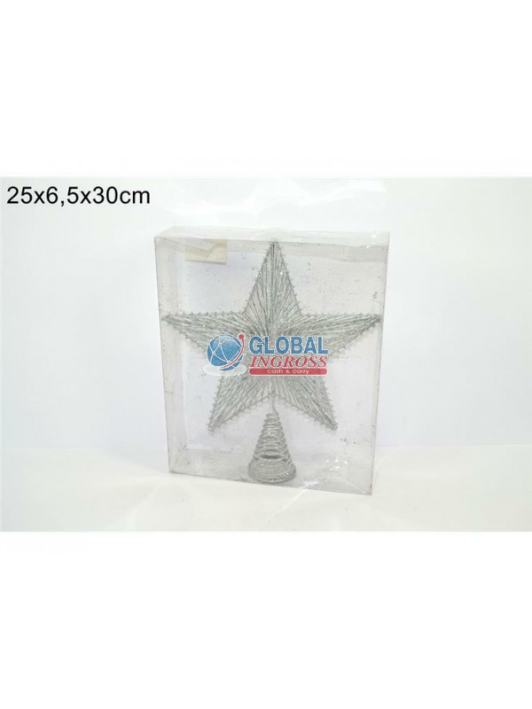 PUNTALE STELLA FILO SILVER 30cm