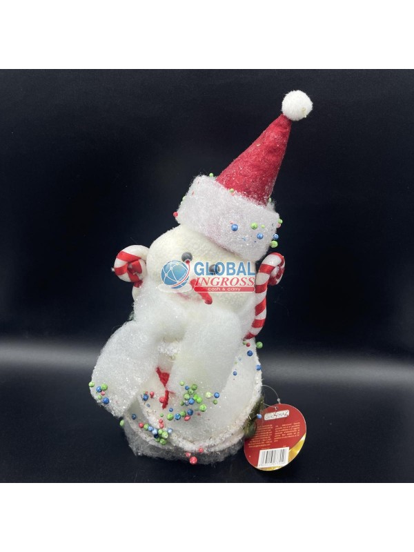 PUPAZZO NEVE C/CANDITI 28cm