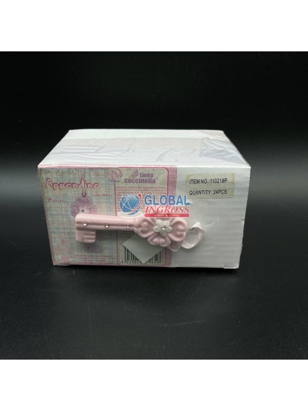 CHIAVE C/STRASS ROSA