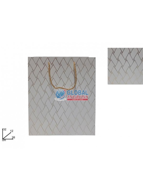 SHOPPER TRAPUNTA BEIGE C/ORO 26x32