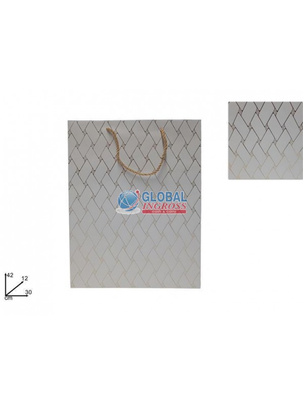 SHOPPER TRAPUNTA BEIGE C/ORO 30x42