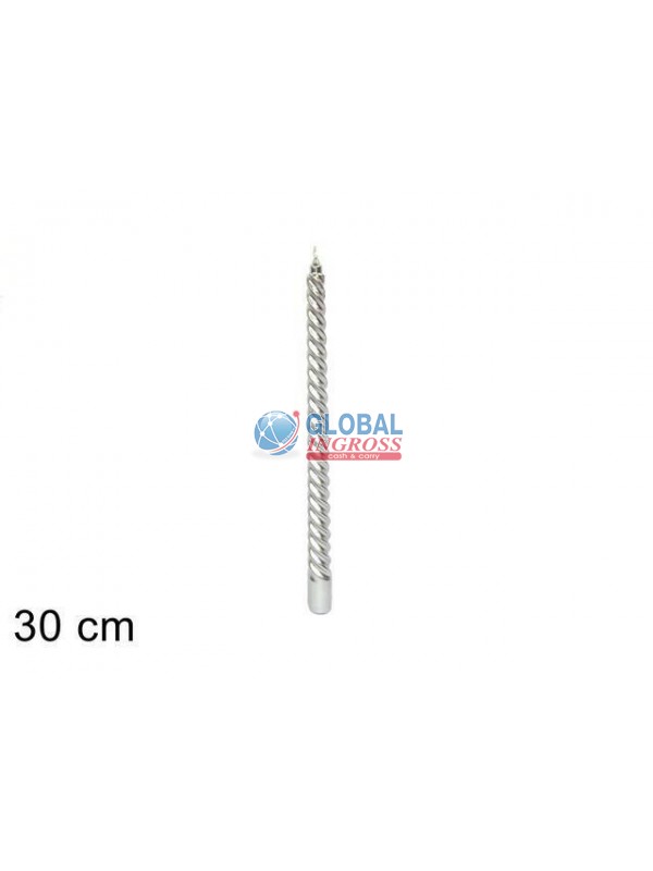 CANDELA METAL TORC.SILVER 30cm