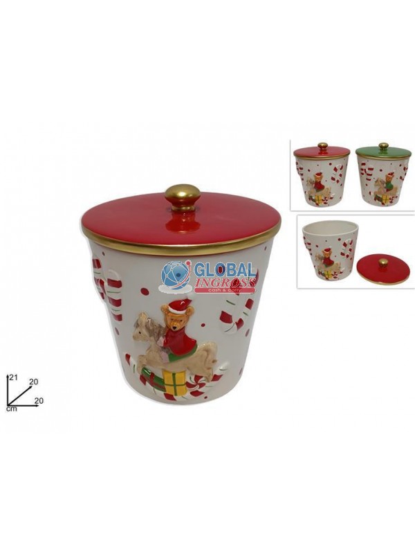 BARATTOLO CAVALLUCCIO NATALE 21cm TONDO