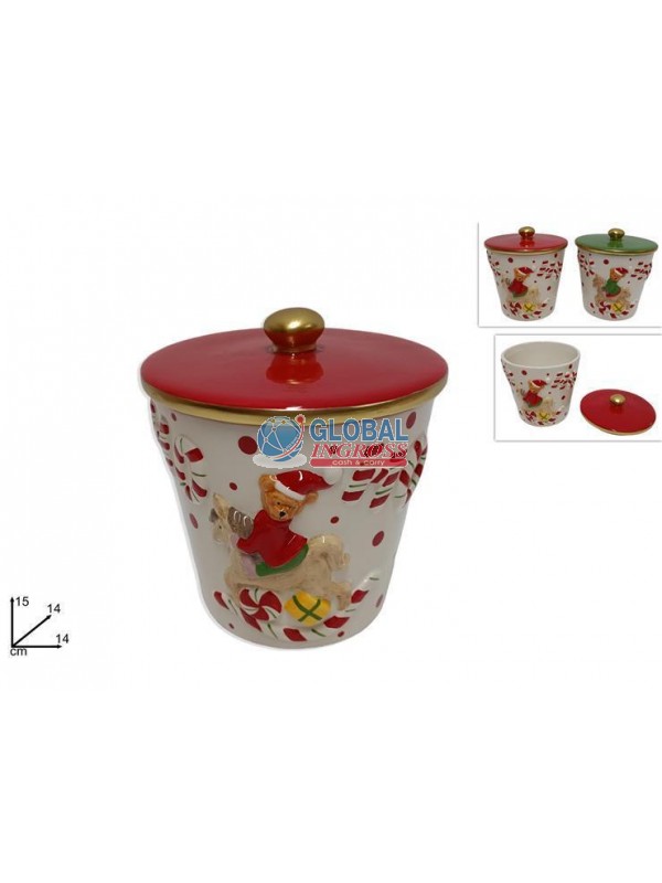 BARATTOLO CAVALLUCCIO NATALE TONDO 15cm