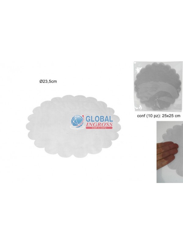 VELETTI TULLE ARGENTO 10pz