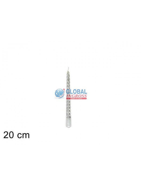 CANDELA METAL TORC.SILVER 20cm