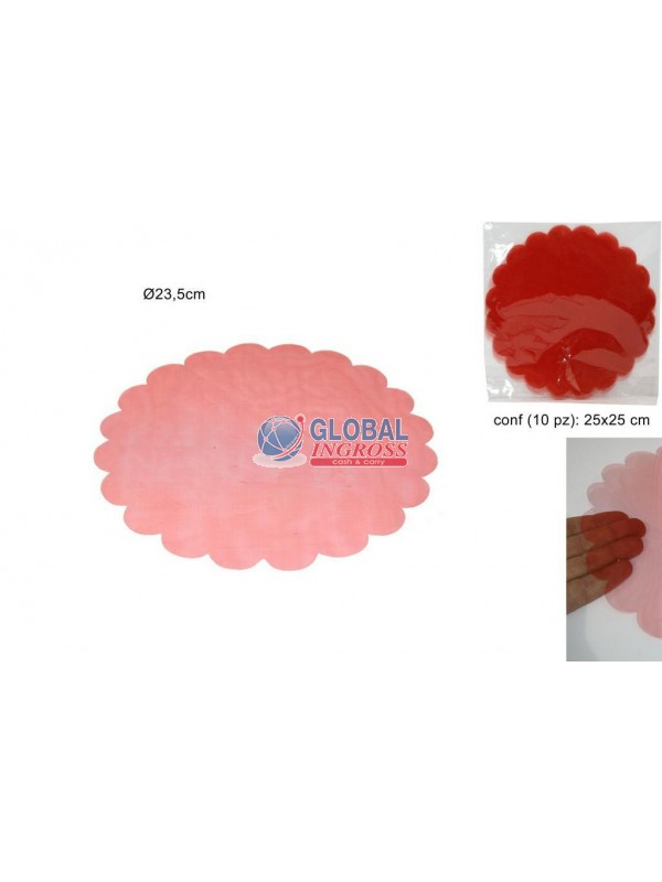 VELETTI TULLE ROSSO 10pz
