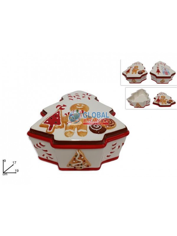 BARATTOLO ALBERO 19cm DECORO BISCOTTO