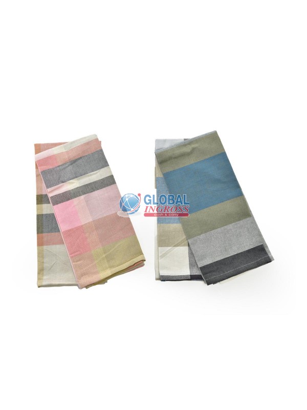 CANOVACCI SCOZZESE IN COTONE 2pz 40x60 COL.ASS.