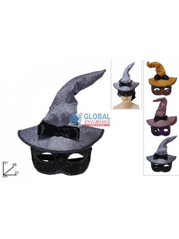 MASCHERA HALLOWEEN C/CAPPELLO