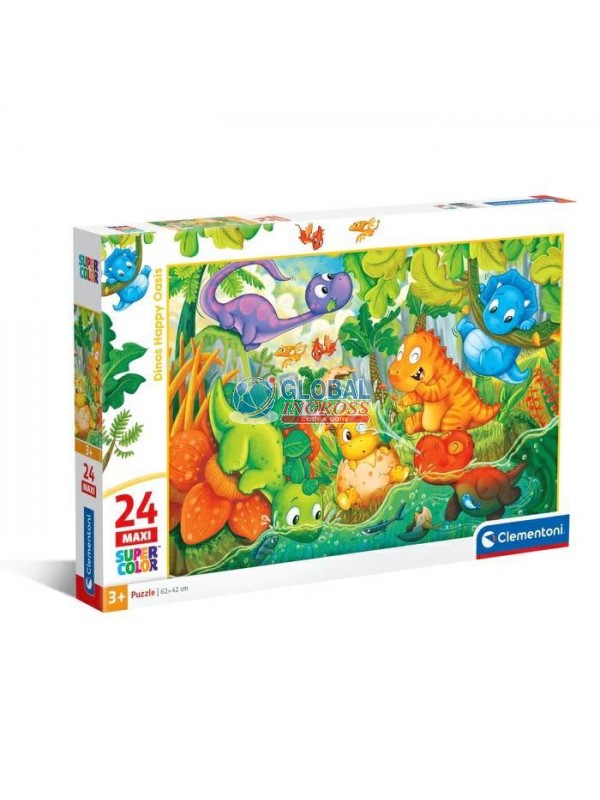 PUZZLE MAXI 24 DINOS HAPPY OASIS