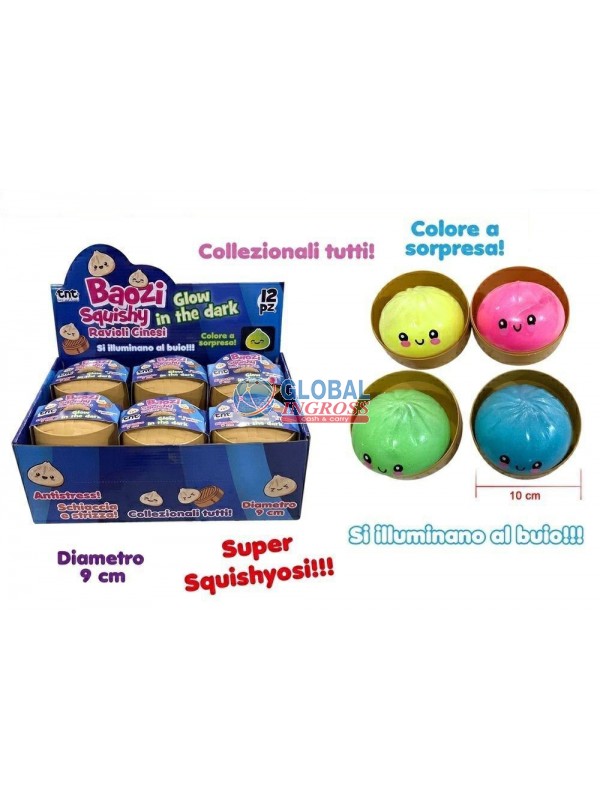 BAOZI GLOW IN THE DARK 9cm SQUISHY - RAVIOLO CINESE