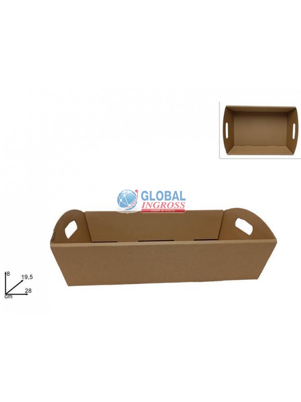 CESTA CARTONE MEDIA NATURALE 28x19