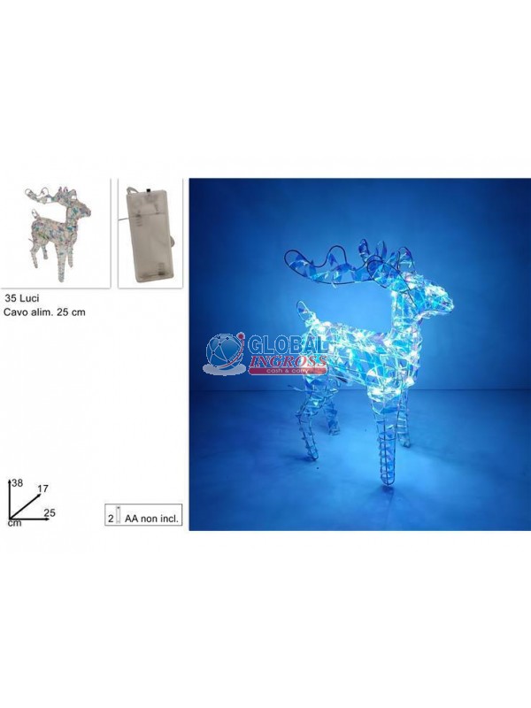 RENNA RAINBOW C/LUCI BATTERIA 38cm