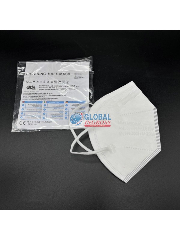 MASCHERINA FFP2 BIANCO - NERO