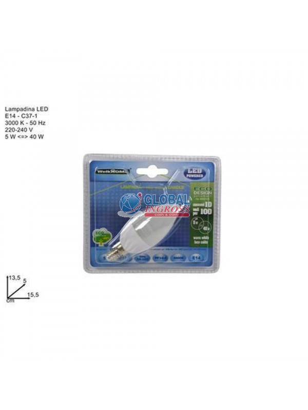 LAMPADINA LED E14 5W CANDLE