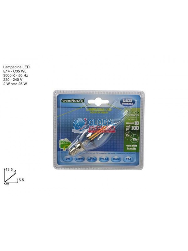 LAMPADINA LED 2W COLPO D/VENTO