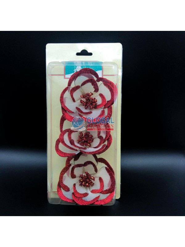 BLISTER 3 ROSE C/GLITTER ROSSO