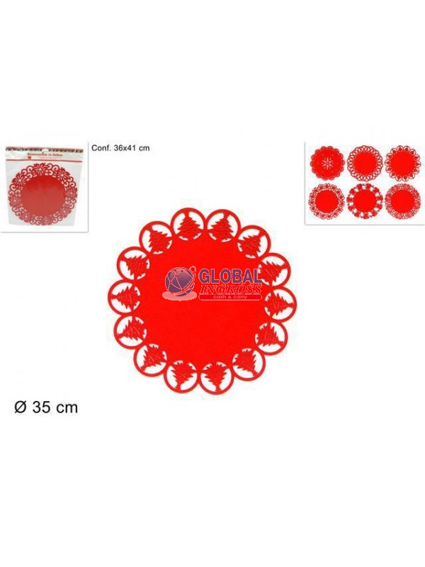 CENTRINO FELTRO ROSSO 35cm