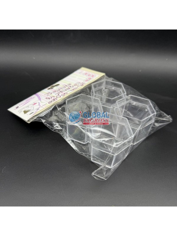 SCATOLE PLASTICA 4pz TRASPARENTI 4cm