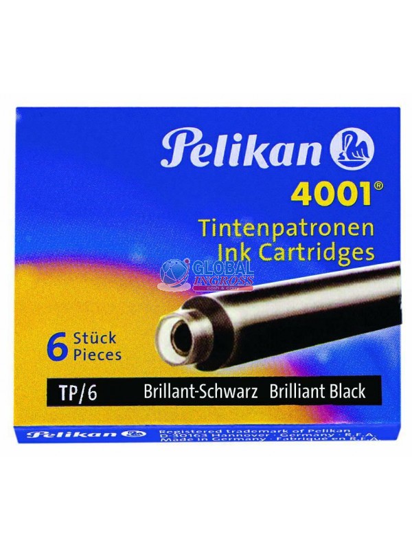 CARTUCCE STILO NERO 6pzPELIKAN