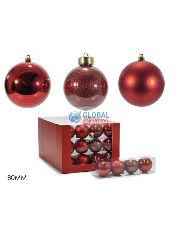 PALLE ROSSE MIX 80mm 4pz