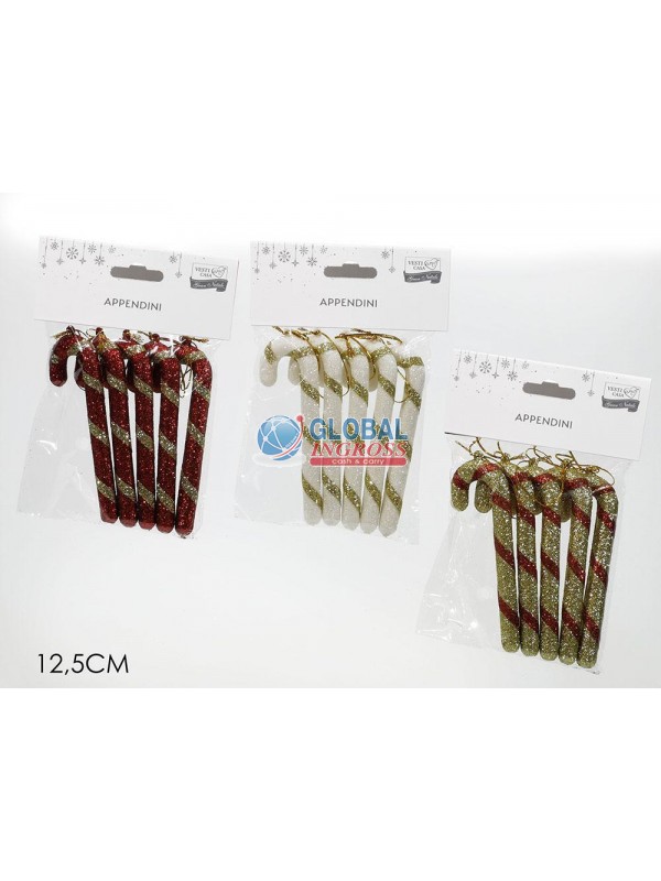 APPENDINI CANDY GLITTERORO 5pz + COL.ASS.