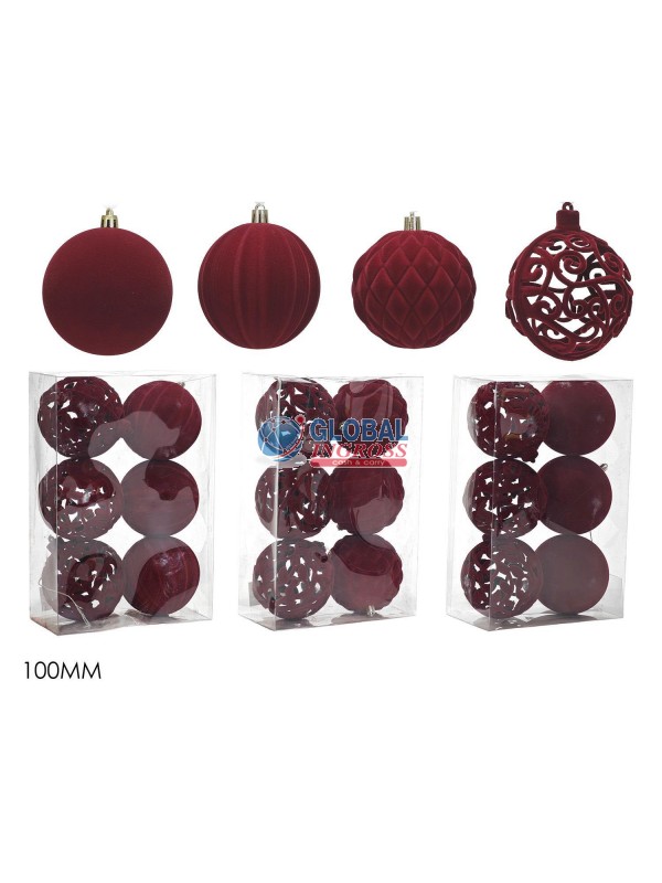 PALLE VELVET BORDEAUX 6pz ASS.