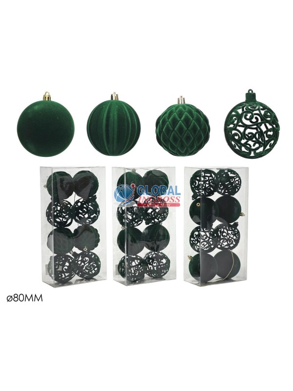 PALLE VELVET VERDE 8pz ASS.
