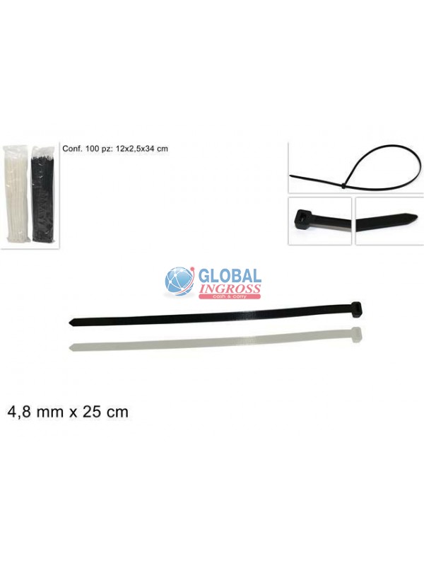 FASCETTE 25cm 100pz