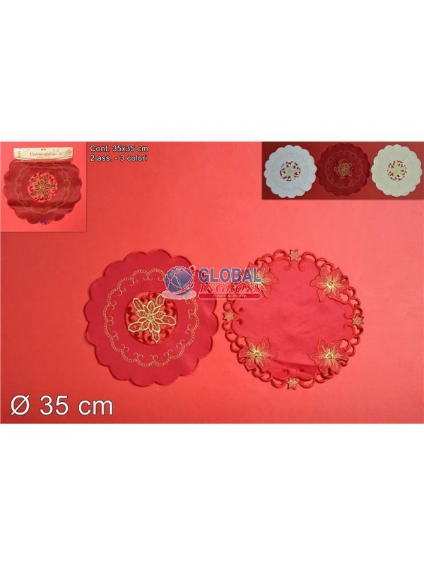 CENTRINO NATALE 35cm COL.ASS. TONDO  .m